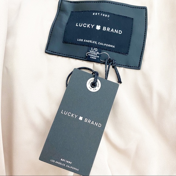 Lucky Brand Size L Tan MISSY Faux Fur Soft Fuzzy Coat - Picture 10 of 10